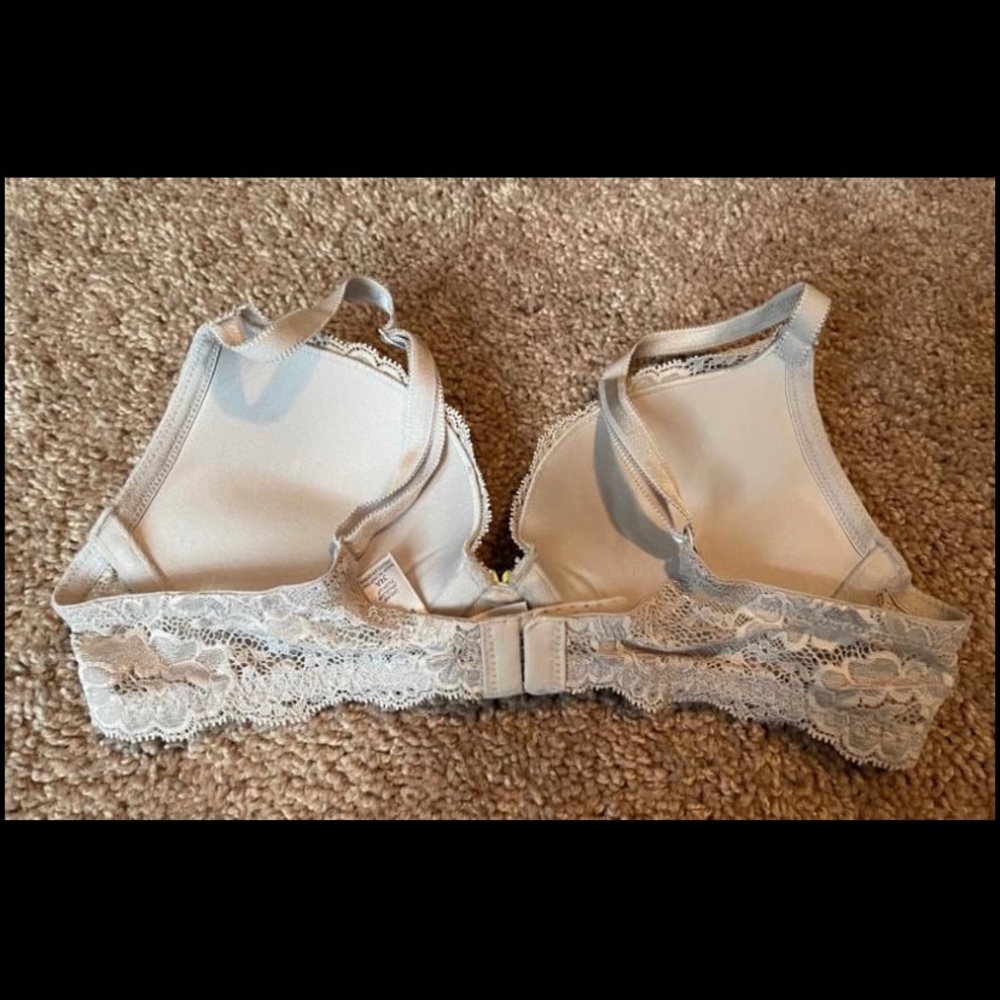 Beautiful green and white bra.